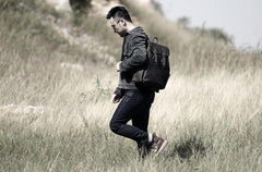 Handmade Leather Mens Cool Backpack Sling Bag Large Travel Bag Hiking Bag for men