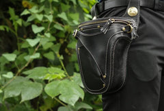 Leather Belt Pouch Mens Small Cases Waist Bag Hip Pack Belt Bag Fanny Pack Bumbag for Men - imessengerbags