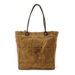 Mens Waxed Canvas Tote Bag Canvas Shopper Bag Canvas Shoulder Bag for Men