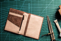 Vintage Leather Men Small Slim Travel Wallet Passport Wallet for Men - imessengerbags
