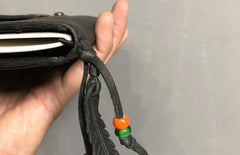 Genuine Leather Mens Clutch Cool Slim Wallet Passport Travel Clutch Wristlet Wallet for Men - imessengerbags