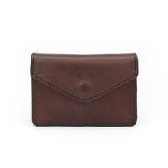 Leather Mens Envelope Front Pocket Wallet Card Wallet Cool Small Change Wallet for Men