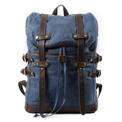 Waxed Canvas Mens Travel Backpack Canvas Hiking Backpack Canvas Backpack for Men