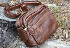 Genuine Leather Mens Small Messenger Bag Cool Crossbody Bags for men