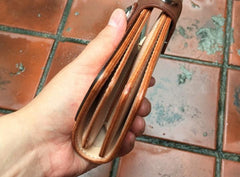 Handmade Leather Biker Wallet Mens Cool Short Chain Wallet Trucker Wallet with Chain