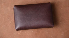 Handmade Leather Mens Cool Coin Change Leather Wallet Men Small Wallets Card for Men