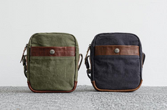 Canvas Leather Mens Cool Messenger Bag Sling Bag Chest Bag Bike Bag Cycling Bag for men - imessengerbags