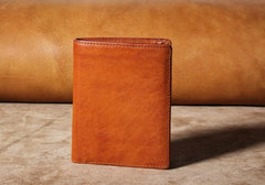 Handmade Genuine Leather Mens Cool Slim Leather Wallet Men Small Wallets Bifold for Men - imessengerbags