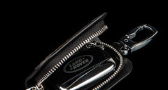 Handmade Leather Biker Mens Cool Car Key Wallet Coin Wallet Pouch Car KeyChain for Men - imessengerbags