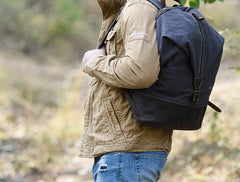 Canvas Mens Cool Backpack Bag Sling Bag Large Travel Bag Hiking Bag for Men - imessengerbags