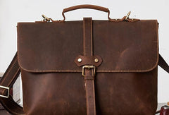 Vintage Mens Leather Briefcase Business Handbag Shoulder Bags For Men - imessengerbags