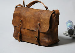 Handmade Leather Mens Cool Shoulder Bag Messenger Bag Chest Bag Bike Bag Cycling Bag for men