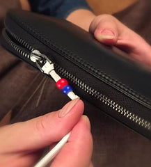 Genuine Leather Mens Cool Long Leather Wallet Zipper Clutch Wristlet Wallet for Men - imessengerbags