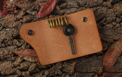 Handmade Leather Mens Cool Key Wallet Car Key Holder Car Key Case for Brown Men - imessengerbags