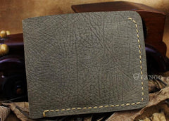 Handmade Leather Mens Cool Slim Leather Wallet Men billfold Wallets Bifold for Men - imessengerbags