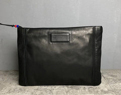 Genuine Leather Mens Clutch Cool Slim Wallet Zipper Clutch Wristlet Wallet for Men