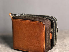 Genuine Leather Mens Cool billfold Leather Wallet Men Small Wallets Bifold for Men - imessengerbags