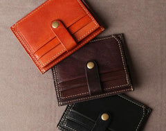 Genuine Leather Mens Cool Slim Front Pocket Wallet Leather Wallet Men Small Wallets  for Men - imessengerbags
