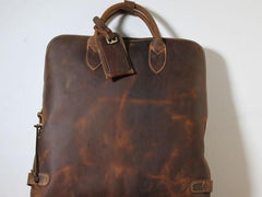 Handmade Leather Mens Cool Business Bag Briefcase Work Bag Laptop Bag for men - imessengerbags