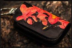 Handmade Leather Tooled Mens Cool Car Key Wallet Car Key Holder Car Key Case for Men - imessengerbags