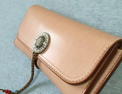 Handmade Leather Mens Clutch Wallet Cool Wallet Long Wallets for Men Women
