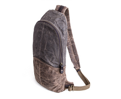Canvas Leather Mens Cool Chest Bag Sling Bag Crossbody Bag Travel Bag Hiking Bag for men - imessengerbags