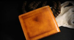 Handmade Leather Lion Mens billfold Wallet Cool Leather Wallet Slim Wallet for Men - imessengerbags
