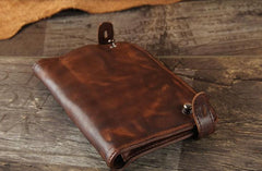 Handmade Leather Mens Cool Long Leather Wallet Bifold Clutch Wallet for Men - imessengerbags