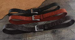 Genuine Leather Punk Rock Biker Trucker Mens Belt Men Black Coffee Belt for Men