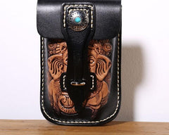 Leather Belt Pouch Mens Small Cases Waist Bag Hip Pack Belt Bag Fanny Pack Bumbag for Men - imessengerbags