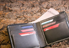 Handmade Leather Eagle Tooled Mens billfold Wallet Cool Leather Wallet Slim Wallet for Men - imessengerbags