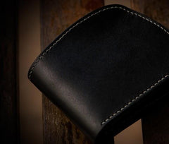 Handmade Leather Bifold Mens billfold Wallet Cool Slim Wallet Biker Wallet for Men - imessengerbags