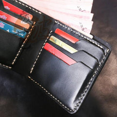 Handmade Leather Tiger Tooled Mens billfold Wallet Cool Leather Wallet Slim Wallet for Men - imessengerbags