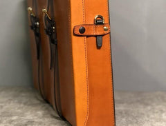 Handmade Leather Mens Cool Business Bag Messenger Bag Briefcase Work Bag Laptop Bag for men