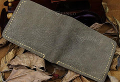 Handmade Leather Mens Cool Slim Leather Wallet Men billfold Wallets Bifold for Men - imessengerbags
