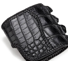 Handmade Leather Small Tooled Mens billfold Wallet Cool Chain Wallet Biker Wallet for Men - imessengerbags