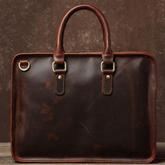 Handmade Leather Mens Cool Messenger Bag Briefcase Work Bag Business Bag Laptop Bag for men