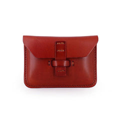 Handmade Leather Mens Front Pocket Wallet Card Wallets Small Change Wallets for Men