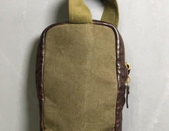 Genuine Leather Mens Cool Chest Bag Sling Bag Crossbody Bag Travel Bag Hiking Bag for men - imessengerbags