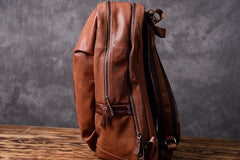 Genuine Leather Mens Cool Backpack Sling Bag Large Travel Bag Hiking Bag for men - imessengerbags