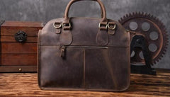 Handmade Leather Mens Cool Messenger Bag Briefcase Work Bag Business Bag for men