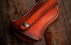 Handmade Leather Mens Cool Car Key Wallet Coin Wallet Pouch Car KeyChain for Men - imessengerbags