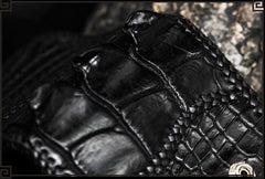 Handmade Leather Small Tooled Mens billfold Wallet Cool Chain Wallet Biker Wallet for Men