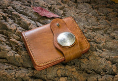 Handmade Leather billfold Mens Chain Biker Wallet Cool Leather Wallet With Chain Wallets for Men - imessengerbags