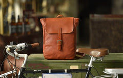 Handmade Leather Mens Women Cool Backpack Sling Bag Large Brown Travel Bag Hiking Bag for men