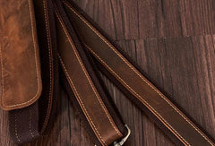 Vintage Mens Leather Briefcase Business Handbag Shoulder Bags For Men
