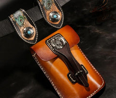 Leather Belt Pouch Mens Small Cases Waist Bag Hip Pack Belt Bag Fanny Pack Bumbag for Men - imessengerbags