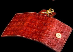 Handmade Leather Tooled Mens Cool Car Key Wallet Car Key Holder Car KeyChain for Men - imessengerbags