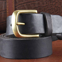 Genuine Leather Punk Rock Biker Trucker Mens Belt Men Black Coffee Belt for Men - imessengerbags
