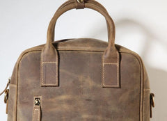 Handmade Leather Mens Cool Backpack Bag Messenger Bag Briefcase Work Bag Laptop Bag for men